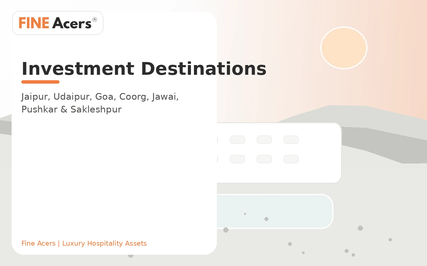 Fine Acers luxury resort destinations in India